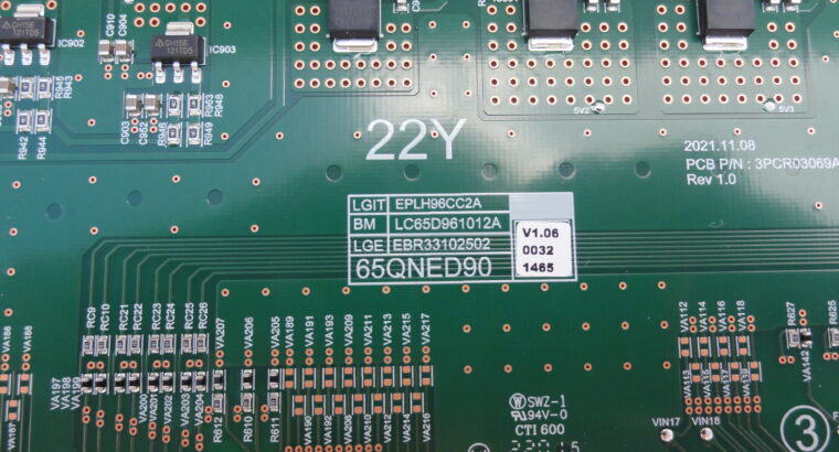 T-CON BOARD 3PCR03069A for LG 65QNED916QA