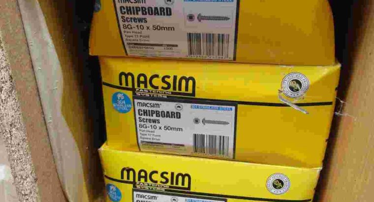 CHIPBOARD 304 stainless steel SCREWS 8G-10 x 50mm