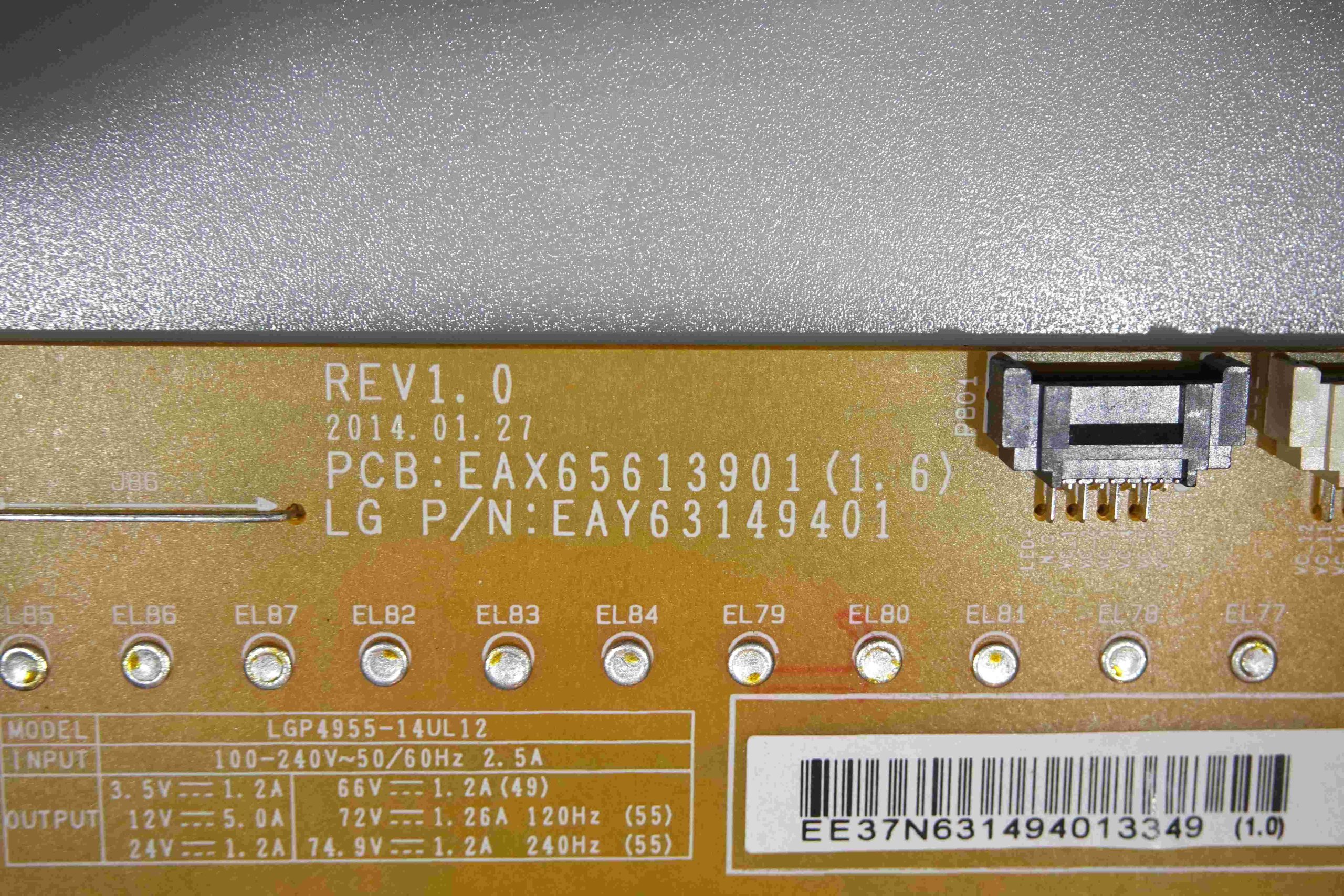 POWER BOARD EAX65613901(1.6) for LG 55UB850T