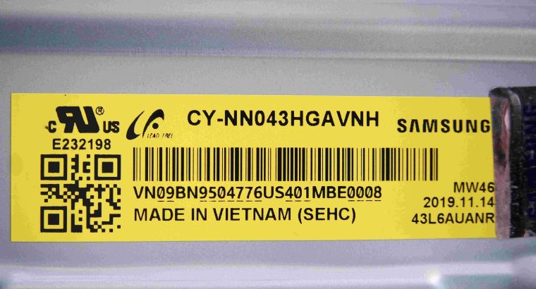 MAIN BOARD BN94-14809E for SAMSUNG UA43RU7100S